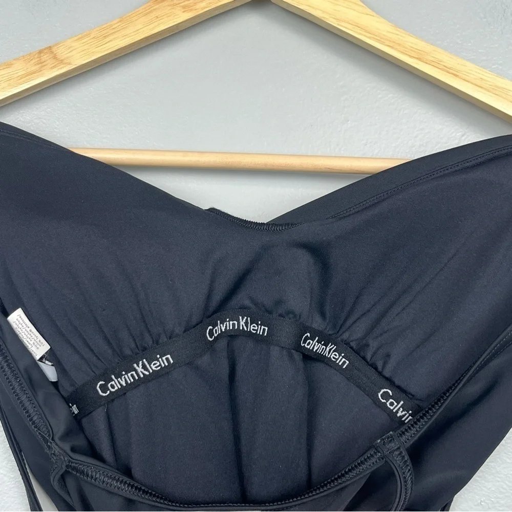 Calvin Klein black modest 1 piece swimsuit, size 10.